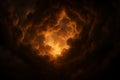 Dramatic clouds illuminated from within, forming a circular vortex effect, intense color gradient Royalty Free Stock Photo
