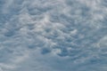 Dramatic clouds that look like storm waves in the ocean