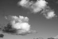 Dramatic Clouds on morning black and white sky Royalty Free Stock Photo