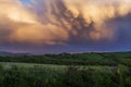 Dramatic clouds over mount st michael at Cornwall