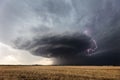 Powerful supercell storm with lightning Royalty Free Stock Photo