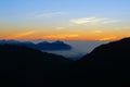 Dramatic Clouds rolling over mountains at sunrise-Hehuan shan/ Joy mountain