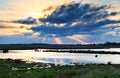 Dramatic clouds at sunset Royalty Free Stock Photo