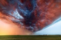 Dramatic clouds and sunset sky Royalty Free Stock Photo