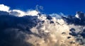 Dramatic cloudscape area background, fair storm clouds Royalty Free Stock Photo