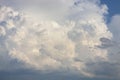 Dramatic cloudscape and blue sky on a summer evening