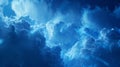 Dramatic Cloudscape In Blue Tones, Atmospheric Sky Scene, Dreamy Texture Royalty Free Stock Photo