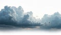 Dramatic cloudscape featuring fluffy clouds against white sky. Gloomy stormy weather background image with potential for weather Royalty Free Stock Photo