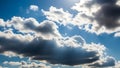 Blue Sky Clouds Dramatic Cloudscape with Sunlight Royalty Free Stock Photo