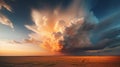 Dramatic Cloudscape at Golden Hour