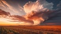 Dramatic Cloudscape at Golden Hour