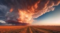 Dramatic Cloudscape at Golden Hour