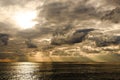 Dramatic cloudscape over sea Royalty Free Stock Photo