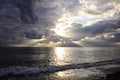 Dramatic cloudscape over sea Royalty Free Stock Photo