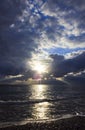 Dramatic cloudscape over sea Royalty Free Stock Photo