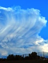 Dramatic cloudscape with strange cloud shapes
