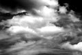 Nature background 3899 Cloudy sky in black and white Royalty Free Stock Photo