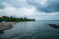 Dramatic Cloudy Sky over Ottawa River in Toronto Canada Royalty Free Stock Photo