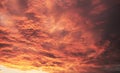 Dramatic cloudy sky at sunset or sunrise. Abstract nature background Royalty Free Stock Photo