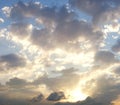 Dramatic cloudy summer sky