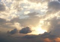 Dramatic cloudy summer sky