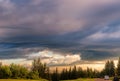 Sunrise Cloudscape Over An Edmonton Park