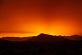 A dramatic cloudy sunset in the desert of Arizona