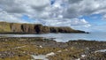 On the dramatic coast nex to Dunnottar Castle.