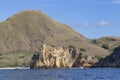 Beach and Mountain on Pulau Padar Royalty Free Stock Photo