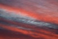 Dramatic colored patterns on clouds at sunset Royalty Free Stock Photo