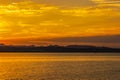 Dramatic and colorful landscape of the Lake Mead Royalty Free Stock Photo