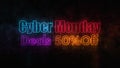 Dramatic Colorful Neon Light Of Cyber Monday Deals Lettering With Reflection Light On Wet Floor Against Dark Misty Background