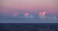 Dramatic Colorful Sunset Sky over North Atlantic Ocean. Cloudscape Nature Background Royalty Free Stock Photo