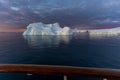 dramatic sunset evening atmosphere in Cierva Cove - a deep inlet on the west side of the Antarctic Peninsula, Antarctica