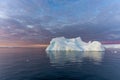 dramatic sunset evening atmosphere in Cierva Cove - a deep inlet on the west side of the Antarctic Peninsula, Antarctica