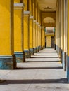 Dramatic columns of historic colonial building in Havana. Royalty Free Stock Photo