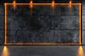 dramatic concrete wall with orange lighting Royalty Free Stock Photo