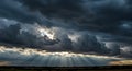 Dramatic Crepuscular Rays Royalty Free Stock Photo