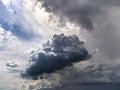 Dramatic cumulonimbus cloud after summer storm
