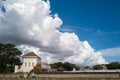 Dramatic cumulonimbus clouds towering over the promenade of West cliff Ramsgate Royalty Free Stock Photo