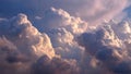 Dramatic Cumulus Clouds Silver Lining Backlit (ai generated) Royalty Free Stock Photo