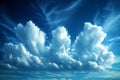 Dramatic Cumulus Cloudscape Blue Sky Stunning Nature Background Image Royalty Free Stock Photo