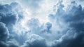 Dramatic Cumulus Cloudscape: Sunlit Break Amidst the Storm, Ominous Sky with Light Royalty Free Stock Photo
