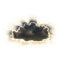 Dramatic Dark Cloud with Bright White Outline and Sun Rays Royalty Free Stock Photo