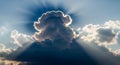Dramatic Cloud Formation with Sun Rays Shining Through the Edges sunlight Royalty Free Stock Photo