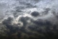 Dramatic dark cloudy sky, natural photo background. Blue sky and clouds in the weather day outdoor nature environment Royalty Free Stock Photo