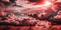 Dramatic dark red-pink clouds background Royalty Free Stock Photo
