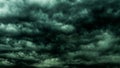 Dramatic dark sky and clouds. Cloudy sky background. Black sky before thunder storm and rain. Background for death, sad, grieving Royalty Free Stock Photo