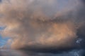 Dramatic dark storm rain clouds black sky background. Dark thunderstorm clouds rainny atmosphere. Meteorology danger windstorm Royalty Free Stock Photo