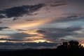 Dramatic Desert Sunset over a Southwestern Mountain Range Royalty Free Stock Photo